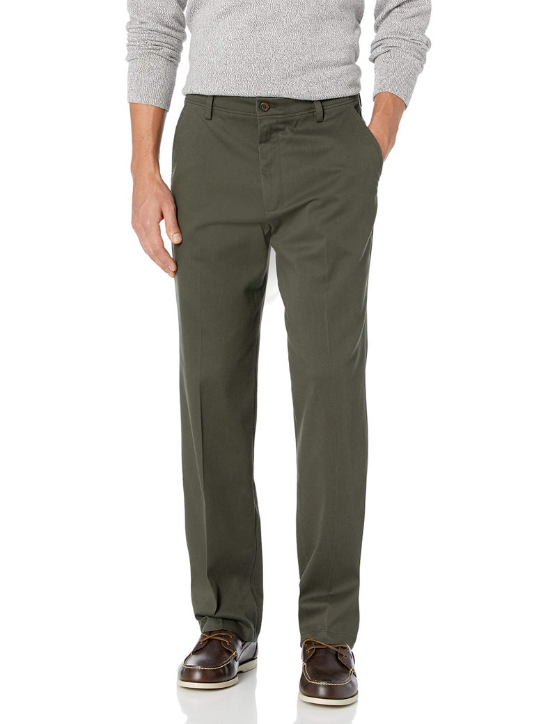 Dockers Men's Classic Fit Easy Khaki Pants (Regular and Big & Tall), Olive Grove, 36W x 30L - Image 1